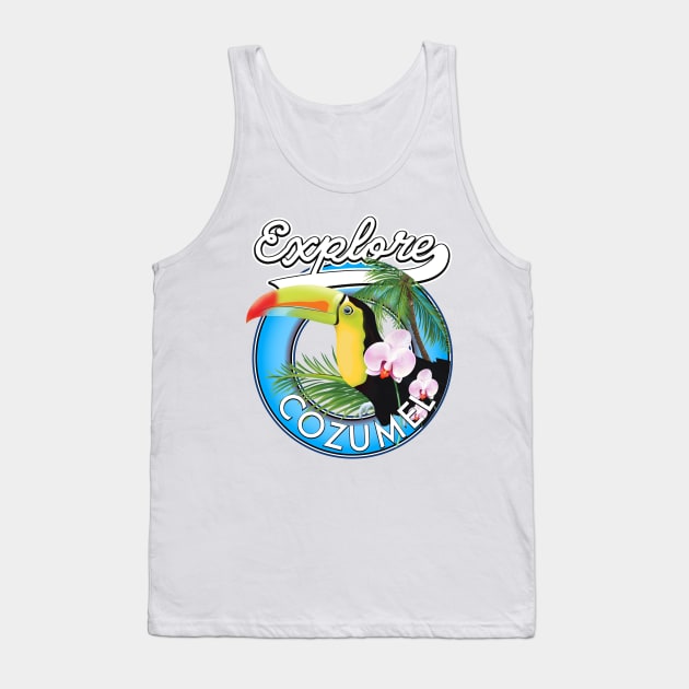 Explore Cozumel Travel patch Tank Top by nickemporium1